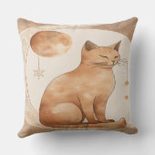 Boho-Mond-Katzendesign Kissen (Rückseite)