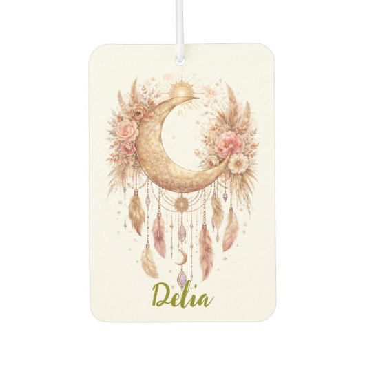 Boho Mond Mystischer Vibe Autolufterfrischer (Vorderseite)