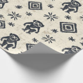 Boho Monkey Jungle Safari Muster (2) Geschenkpapier (Ecke)