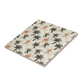 Boho Monkey Jungle Safari Pattern Fliese (Seite)