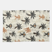 Boho Monkey Jungle Safari Pattern Geschirrtuch (Horizontal)