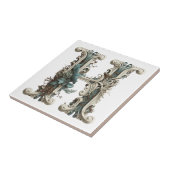 Boho Monogram Initial H Fliese (Seite)