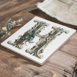 Boho Monogram Initial H Fliese