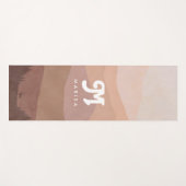 Boho Monogram Mountains & Forest Pink Yogamatte (Vorderseite (Horizontal))