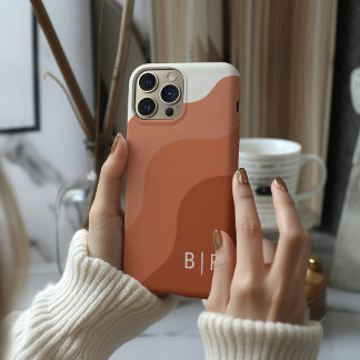 Boho Monogram Terracotta Initial Case-Mate iPhone Hülle