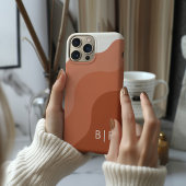 Boho Monogram Terracotta Initial iPhone Hülle