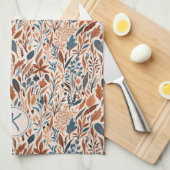 Boho Monogramed-Herbstlaub Geschirrtuch (Viertel Falte)