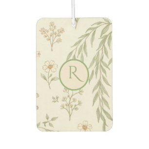 Boho-Monogramm Cottagecore-Geschenk Autolufterfrischer