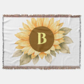 Boho-Monogramm Cottagecore-Geschenk Decke (Vorderseite)