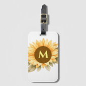 Boho-Monogramm Cottagecore-Geschenk Gepäckanhänger (Vorderseite Vertikal)
