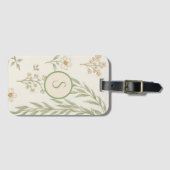 Boho-Monogramm Cottagecore-Geschenk Gepäckanhänger (Vorderseite (Horizontal))