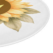 Boho-Monogramm Cottagecore-Geschenk Schneidebrett (Ecke)