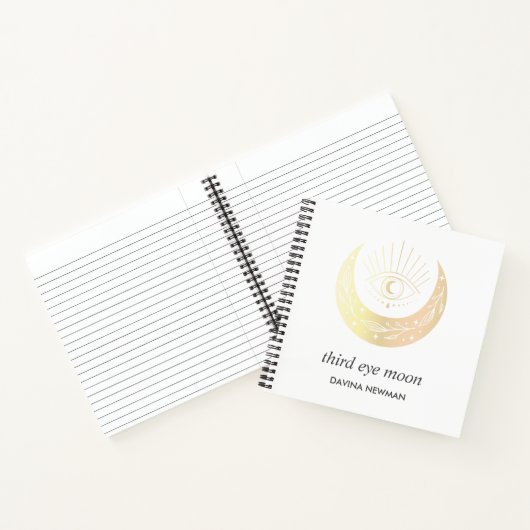 Boho Monogramm weiß Notizblock (Innenseite)