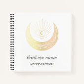 Boho Monogramm weiß Notizblock (Vorderseite)