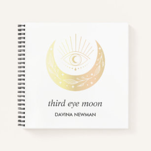 Boho Monogramm weiß Notizblock