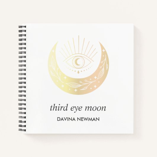 Boho Monogramm weiß Notizblock (Vorderseite)