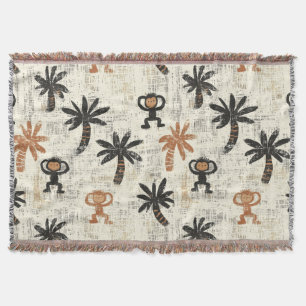 Boho-Monster-Dschungel-Safari-Muster Decke