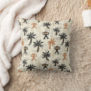 Boho-Monster-Dschungel-Safari-Muster Kissen