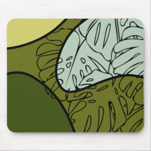Boho Monstera Blätter Mousepad
