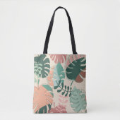 Boho Monstera Tote Bag Tasche (Vorderseite)