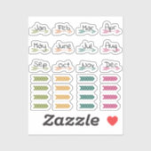 Boho Monthly Arrows and Washi Planner Stickers Aufkleber (Blatt)