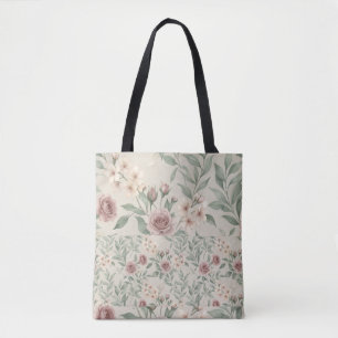 Boho Moody Botanisches Wasserfarben-Blumenmuster Tasche