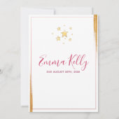 Boho Moon Babydusche Einladung (Rückseite)