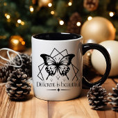 Boho Moon Black and White positive Affirmative Tasse