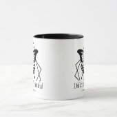 Boho Moon Black and White positive Affirmative Tasse (Zentrum)