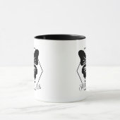 Boho Moon Black and White Self Liebe Club Tasse (Zentrum)