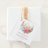 Boho Moon Crystals Feathers Pink Blume Hochzeit Geschenkanhänger (Beispiel)