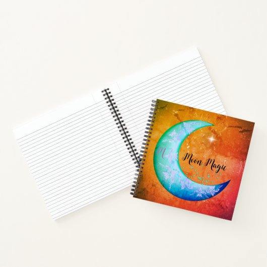 Boho Moon Magic Orange Personal Journal Notizblock (Innenseite)