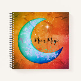 Boho Moon Magic Orange Personal Journal Notizblock