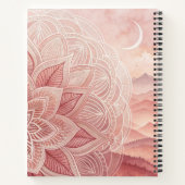 Boho Moon Mandala Notebook Notizblock (Rückseite)