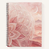 Boho Moon Mandala Notebook Notizblock (Vorderseite)