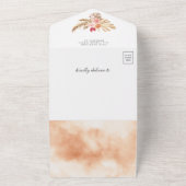 Boho Moon Palm Earthy Floral Pampas Baby Dusche All In One Einladung (Außenbereich)