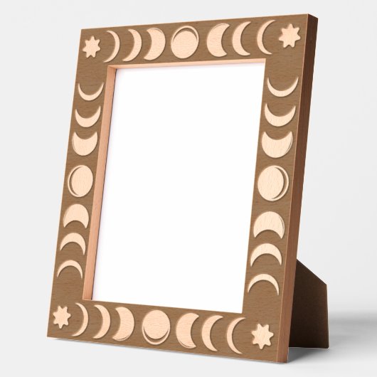 Boho Moon Phase Celestial Engraved Frame Geätzte Rahmen (Links)