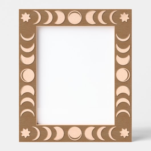 Boho Moon Phase Celestial Engraved Frame Geätzte Rahmen (Vorderseite)