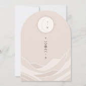 Boho Moon Star Save the Date Arch Foto Wedding Einladung (Rückseite)