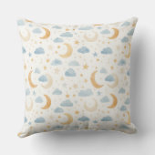 Boho Moon Stars Cloud Kids Kissen (Rückseite)