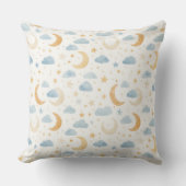 Boho Moon Stars Cloud Kids Kissen (Vorderseite)