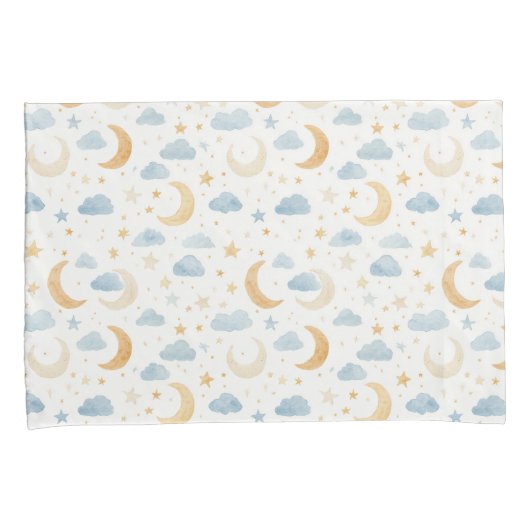 Boho Moon Stars Cloud Kids Kissenbezug (Vorderseite-Rechts)