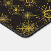 Boho Moon Stars Sun Black Pattern Schreibtischunterlage (Ecke)