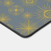 Boho Moon Stars Sun Dusty Blue Pattern Schreibtischunterlage (Ecke)
