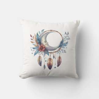 Boho Moon Throw Pillow Kissen
