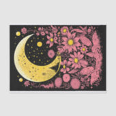 Boho Moon und Blume 12 Dekoupage Paper Seidenpapier (Vorderseite)