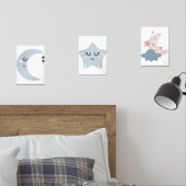 Boho Moon und Star Kinderzimmer Bilderwand Sets (Schlafzimmer)
