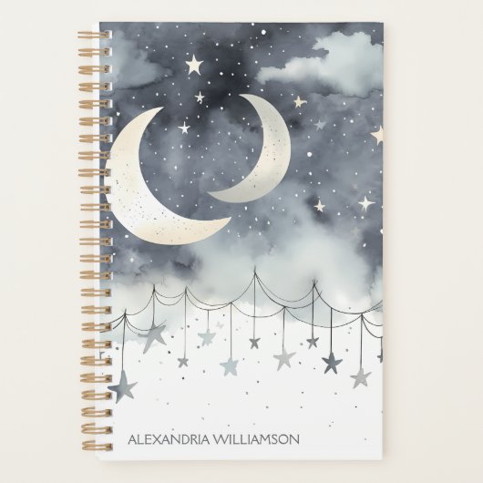 Boho Moons & Stars Planer (Vorderseite)