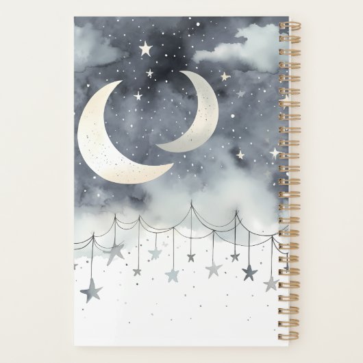 Boho Moons & Stars Planer (Rückseite)