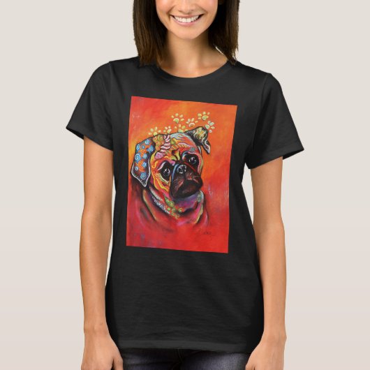 Boho Mops Classic T - Shirt 677 (Vorderseite)